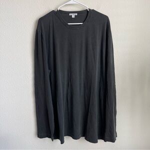 James Perse mlj3351 Washed Grey Long Sleeve Tee T Shirt